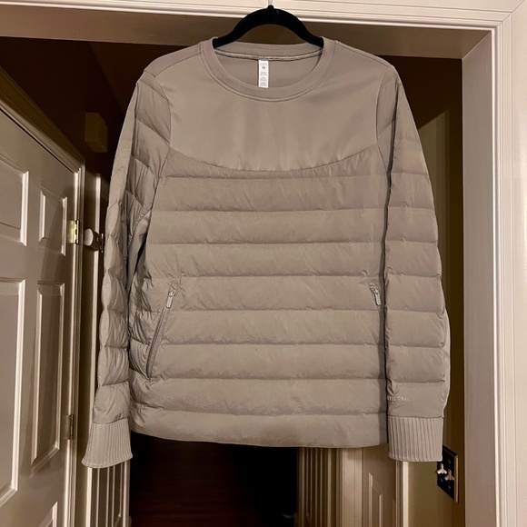 EUC Lululemon Down and Around Crew Neck Quilted Pullover Top Sweatshirt Size 8 - Picture 7 of 9